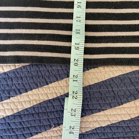 Everlane The Boxy Striped tee gray black boat neck sz S - Picture 6 of 6